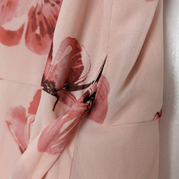 Hutch Pink Terracotta Tossed Tulips Dress XS - Picture 5 of 7